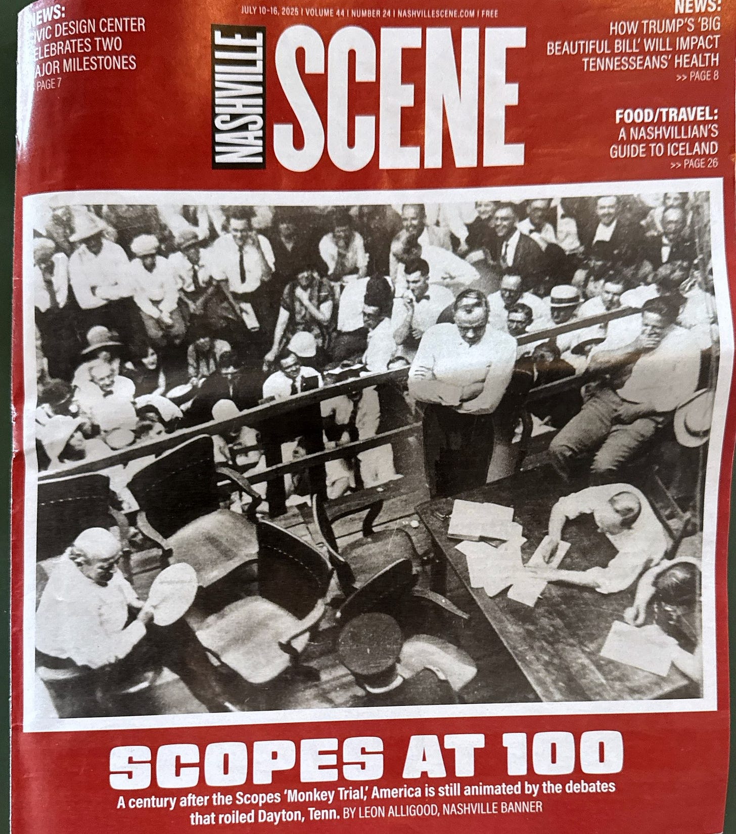 The Nashville Scene's cover story on the Scopes centennial The Nashville Scene's cover story on the Scopes centennial