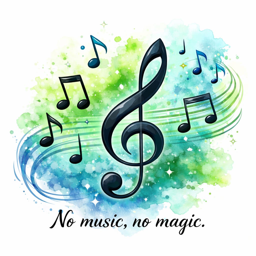 No music, no magic image.