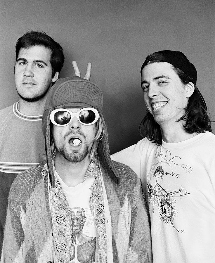 Krist Novoselic, Kurt Cobain and Dave Grohl #Nirvana - July 1993