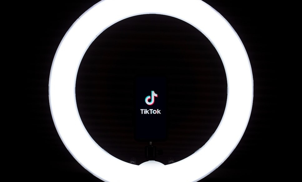 white and black round light