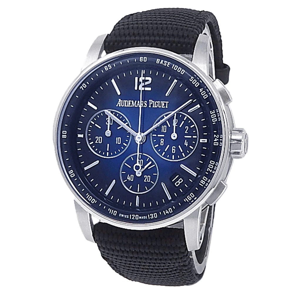 Audemars Piguet CODE 11.59 Chronograph White Gold / Smoked Blue / Rubber 26393BC.OO.A002KB.01 Listing Image 1