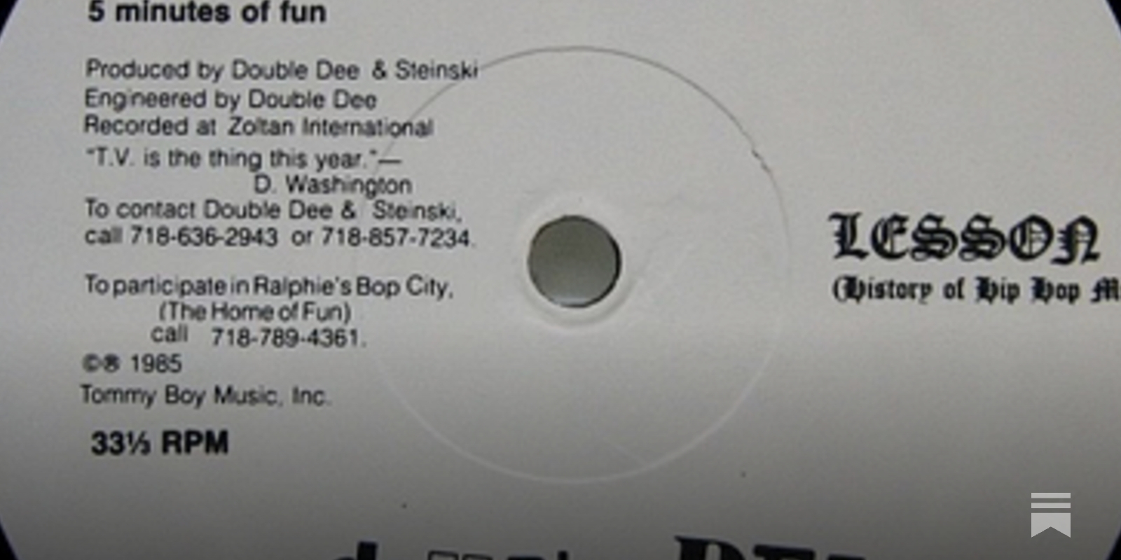 The 1985 Project Part 46: Double Dee & Steinski - Lesson 1, 2, & 3