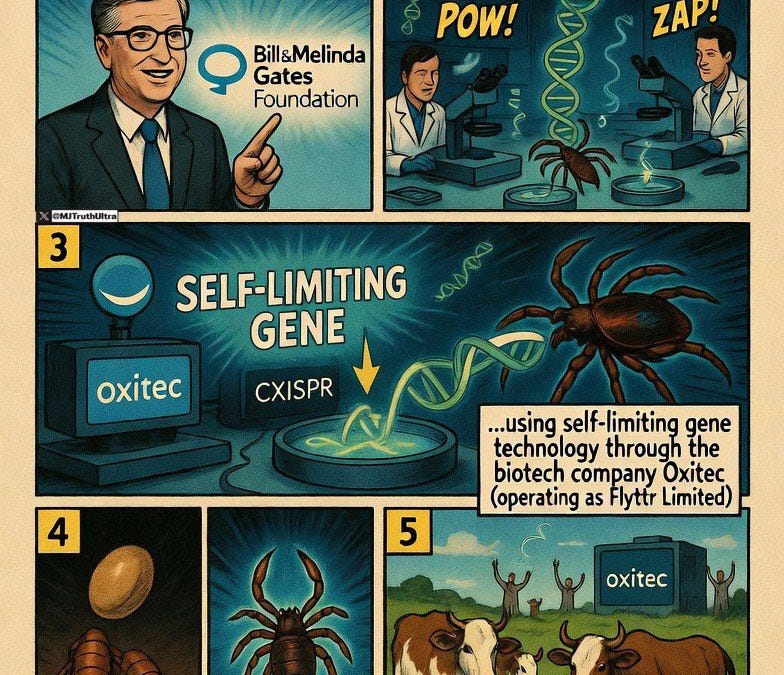 TICK-BORNE BIOWEAPON DISEASES DEPLOYED: Boxes Of Ticks Found On Farms All Across America, Bill Gates Funded Self-Limiting Gene Tick Modification & Meat Allergies Surge