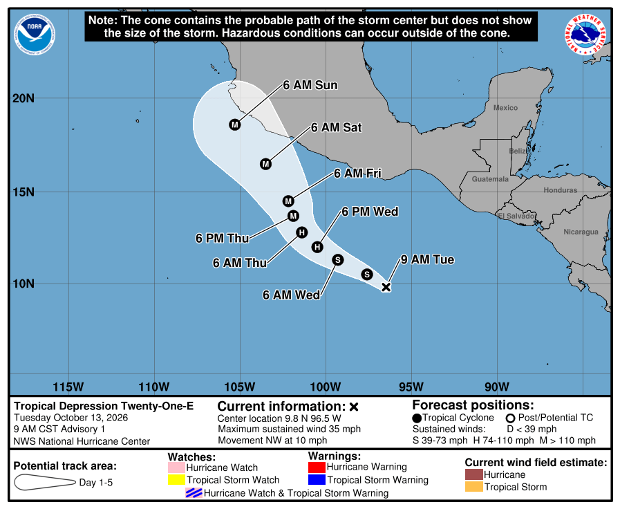 October 13, 2026 Tuesday Tropical Update - by Dr. Ryan Maue