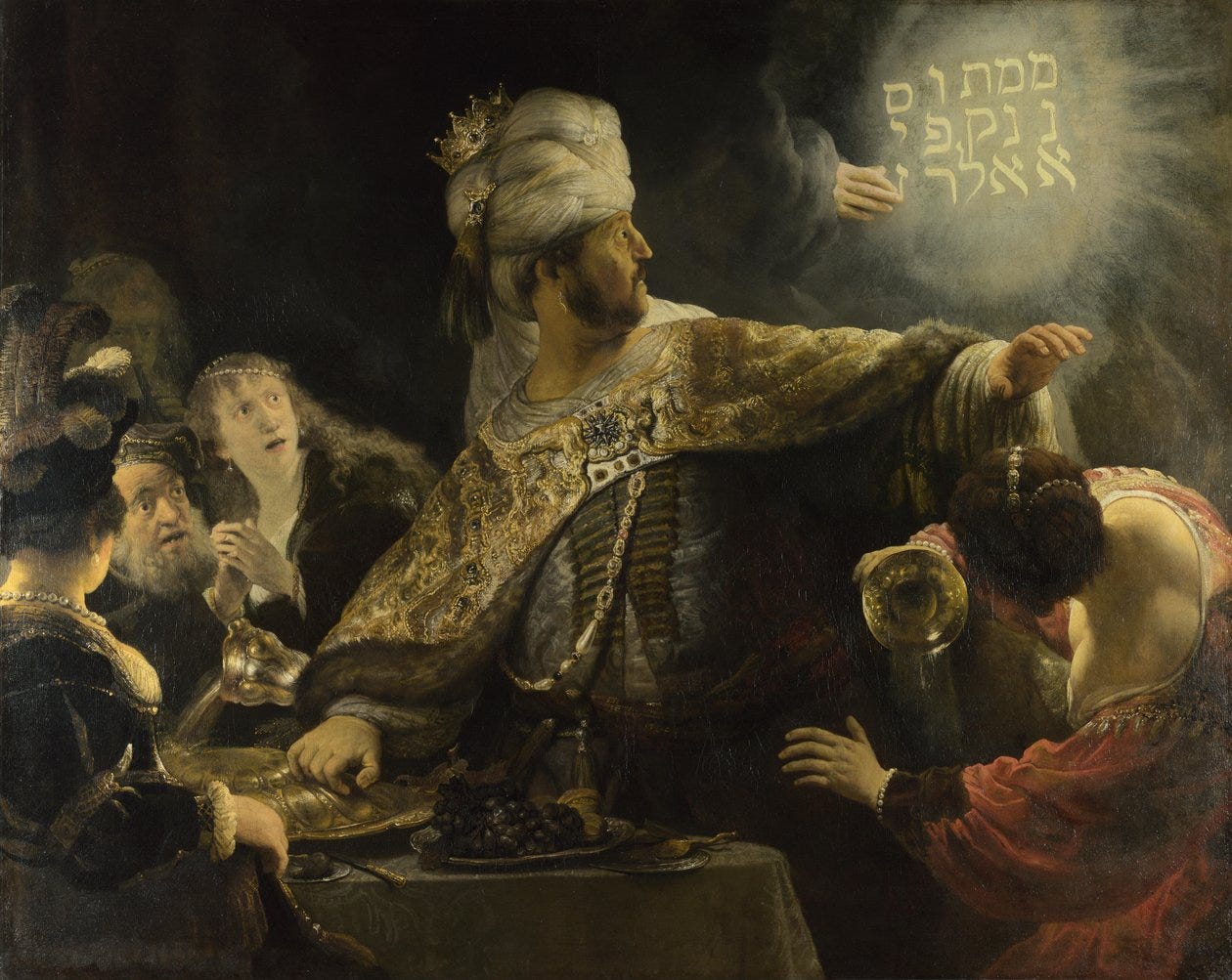 Belshazzar's Feast, c. 1636-38 by Rembrandt van Rijn