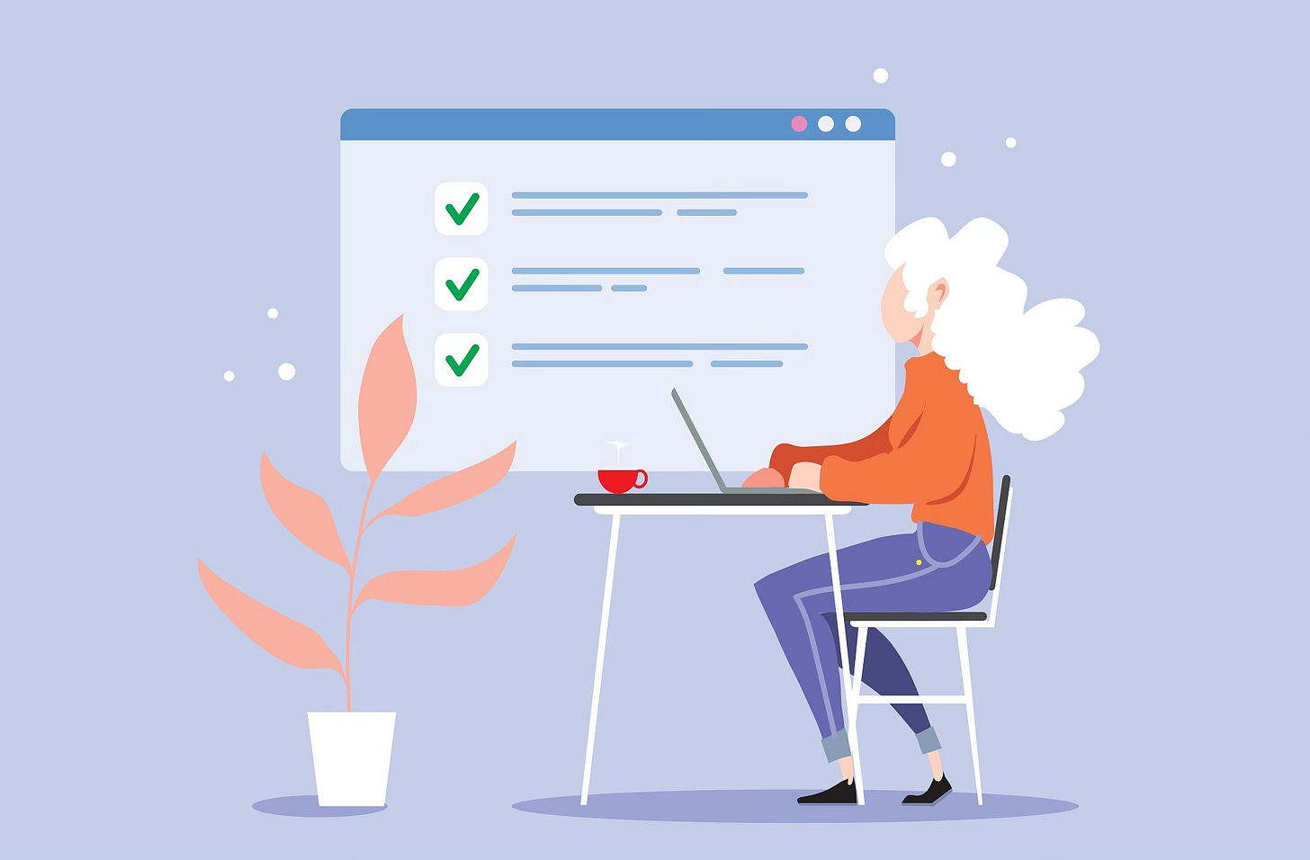 woman typing on computer: Start Strong, Revise Less