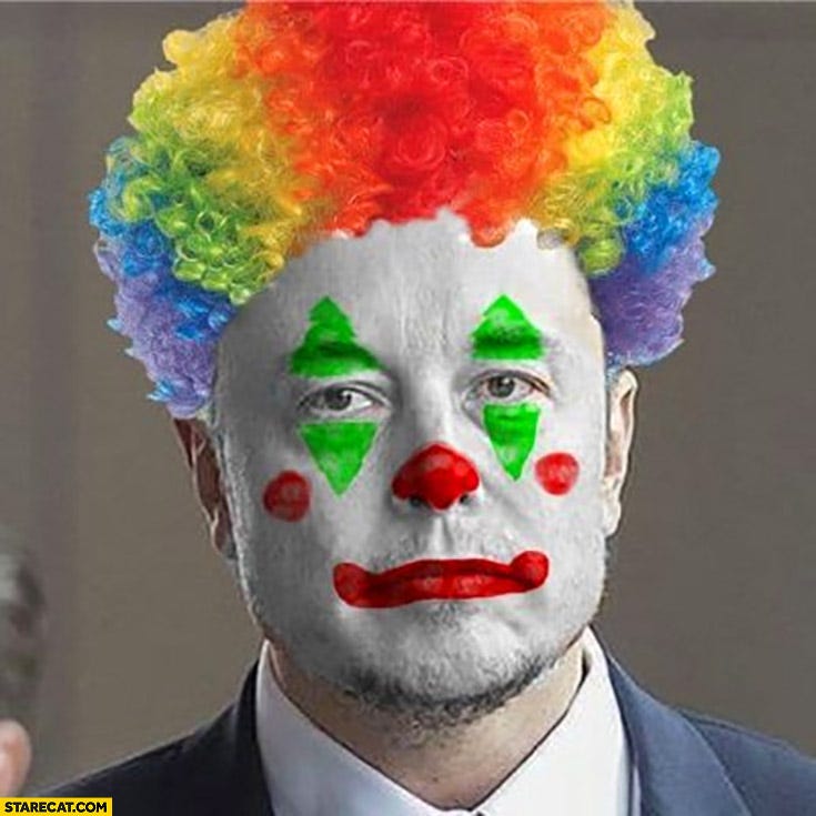 Elon-Musk-Clown AI by AIArtPony777 on DeviantArt