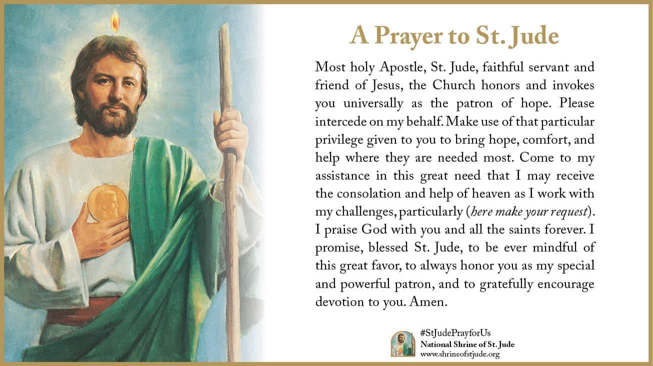 A Prayer to St. Jude | The National Shrine of Saint Jude