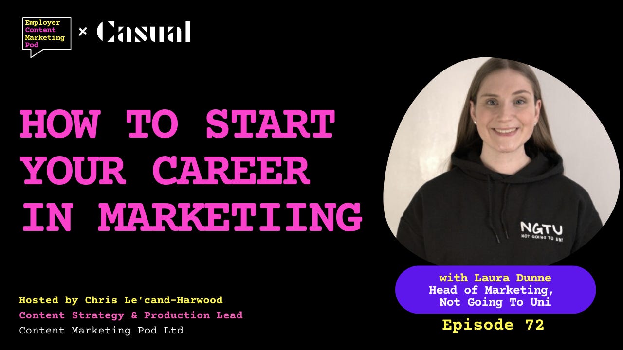 Starting a career in marketing Starting a career in marketing