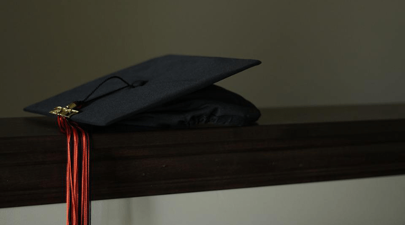 Graduation Cap Hat Black Orange Celebration