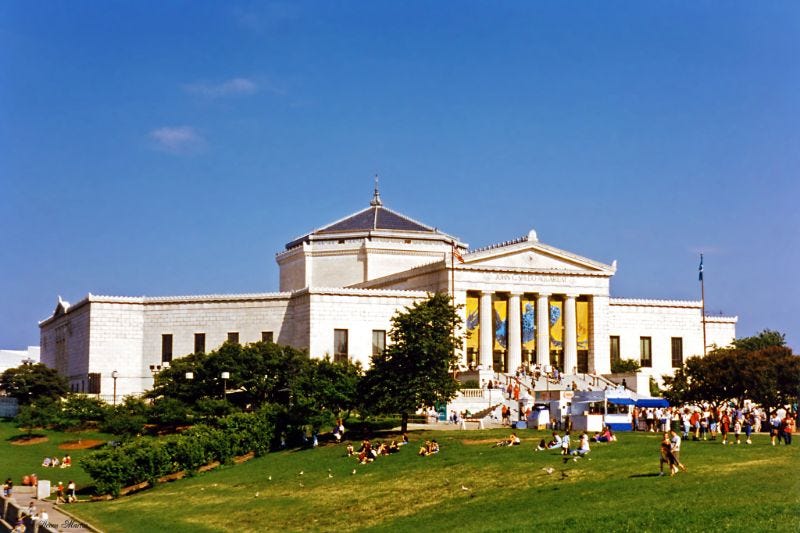 The architectural grandeur of the Shedd Aquarium, a Chicago landmark, July 1996. The architectural grandeur of the Shedd Aquarium, a Chicago landmark, July 1996.