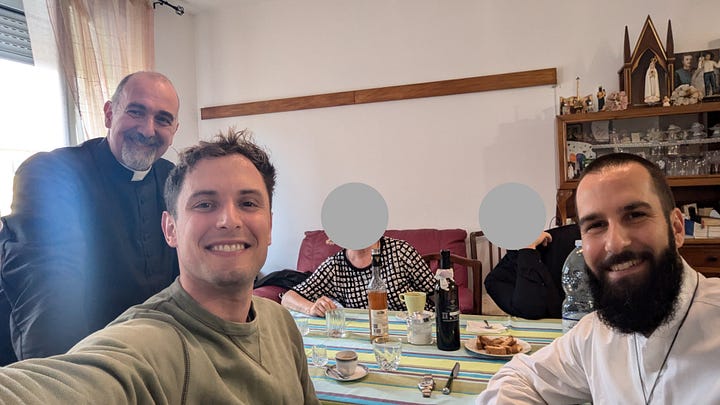 Brescia 2024 photos. Lunch left. Tour right.