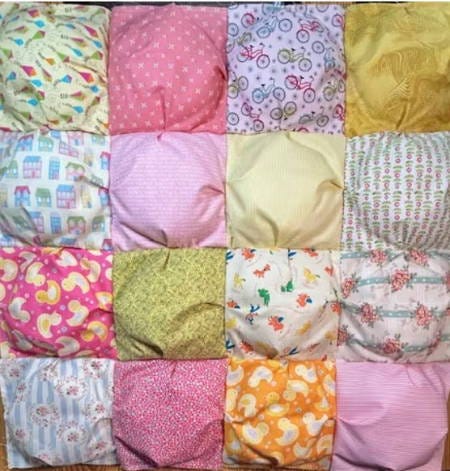 Finished Puff Quilt Top