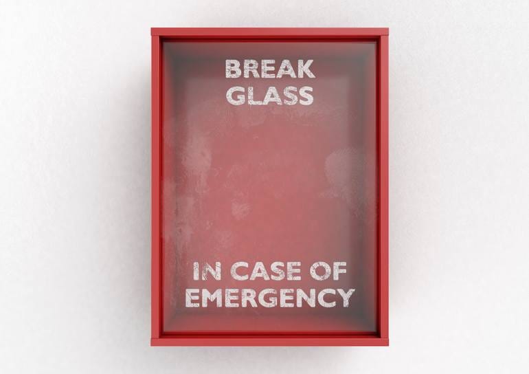 Break Glass In Case of Emergency Box Mixed Media by Allan Swart | Saatchi  Art