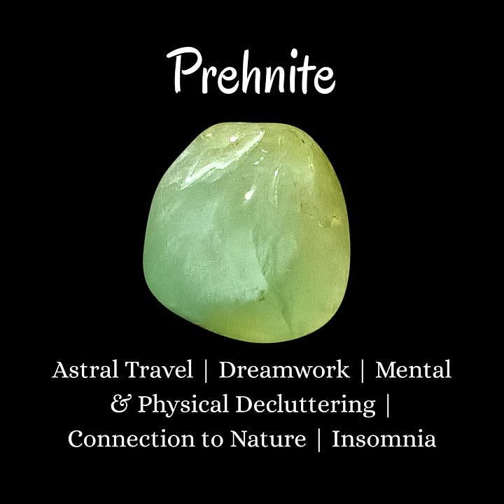 Milky Quartz, Rose Quartz, Aquamarine, Amazonite, & Prehnite