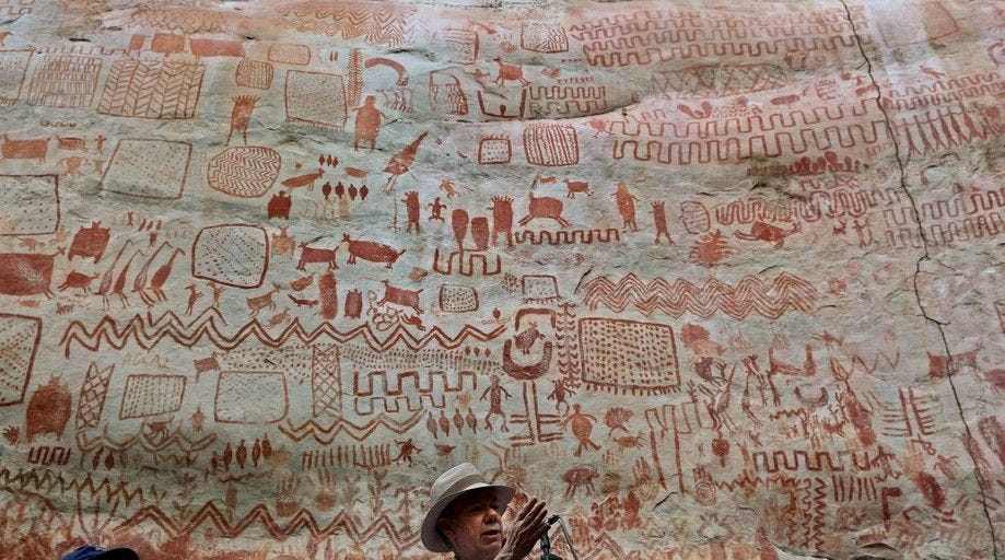 An eight mile wall of prehistoric art discovered in the ...