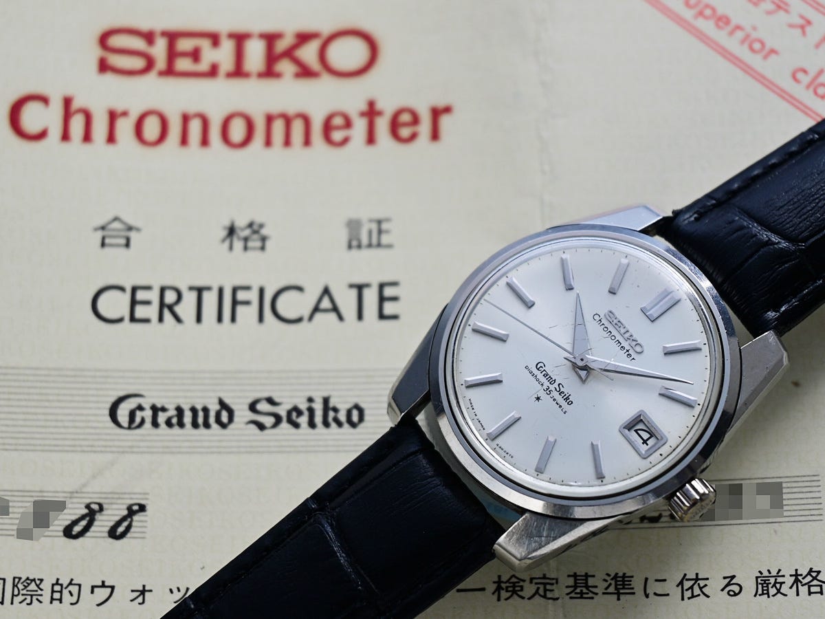 グランドセイコー セルフデーター 手巻 ３５石 Chronometer合格証付属 AD文字盤 獅子メダル 43999 稼動確認済 Grand Seiko Selfdater
