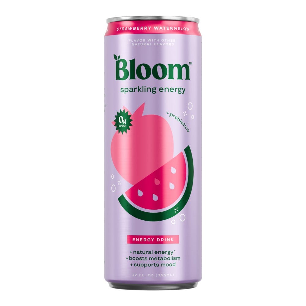 Bloom Strawberry Watermelon + Prebiotics Sparkling Energy Drink Can, 12 fl  oz - Dillons Food Stores