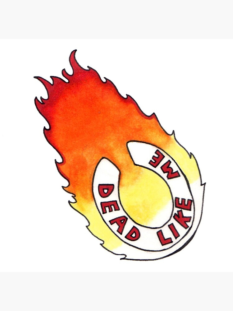 Dead Like Me - Flaming Toilet Seat | Photographic Print