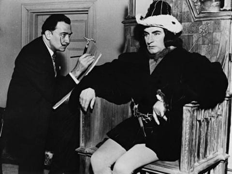 Salvador Dali painting Laurence Olivier, 1955 Salvador Dali painting Laurence Olivier, 1955