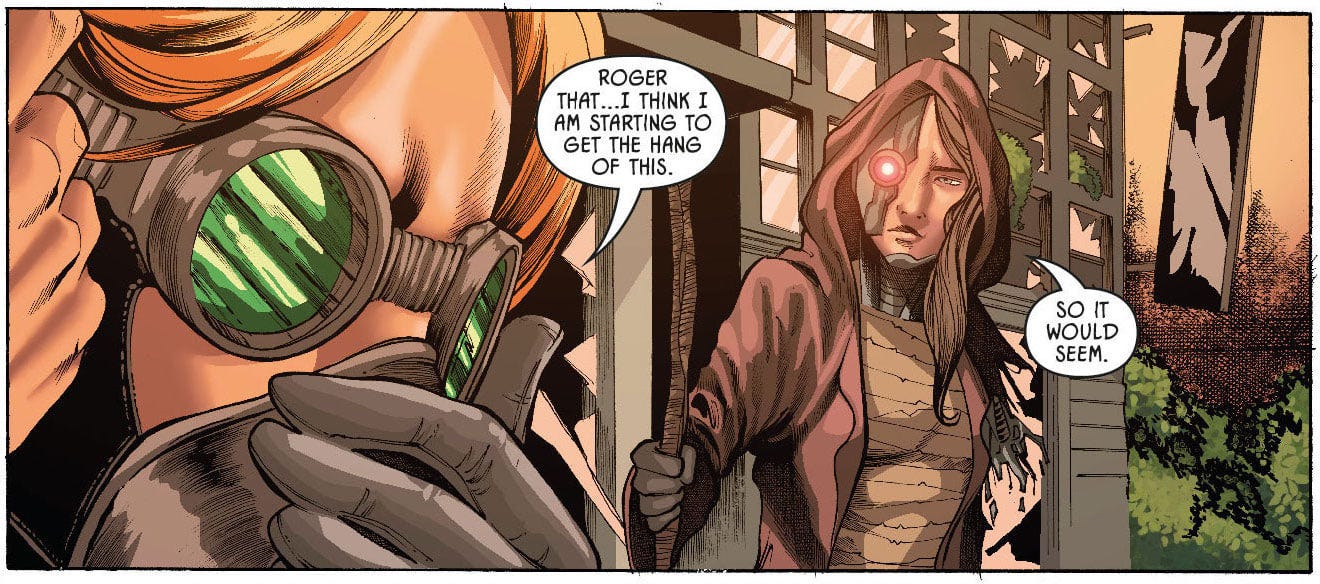 May be a cartoon of text that says "ROGER THAT. TK AM STARTING TO GET THEHANG OF THIS. so IT WOULD SEEM." May be a cartoon of text that says "ROGER THAT. TK AM STARTING TO GET THEHANG OF THIS. so IT WOULD SEEM."