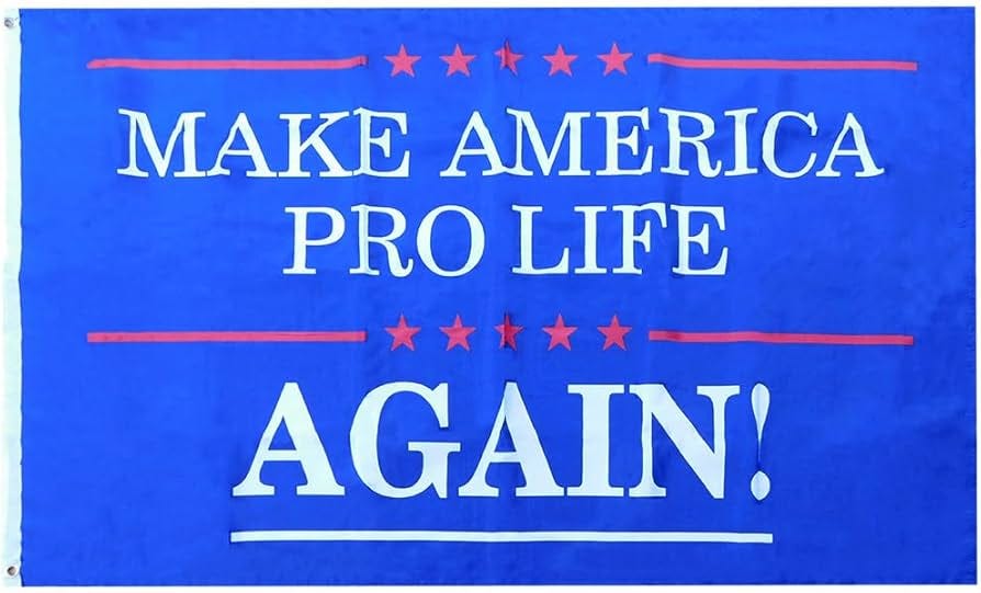 Alternative Novelties Make America Pro Life Again! Blue 3'x5' 3 Foot x 5  Foot Rough Tex 100D Printed Polyester Flag Banner