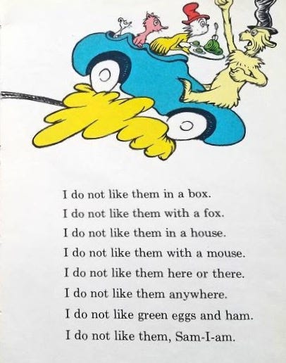 Dr. Seuss Green Eggs & Ham 6 Book Plate Pages 1960 Original Illustrated Vintage Children's Book Art - Etsy Dr. Seuss Green Eggs & Ham 6 Book Plate Pages 1960 Original Illustrated Vintage Children's Book Art - Etsy