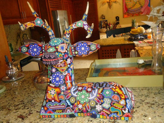 Casa de los Venados Valladolid Yucatan Mexico Huichol beadwork folk art museum bead artist