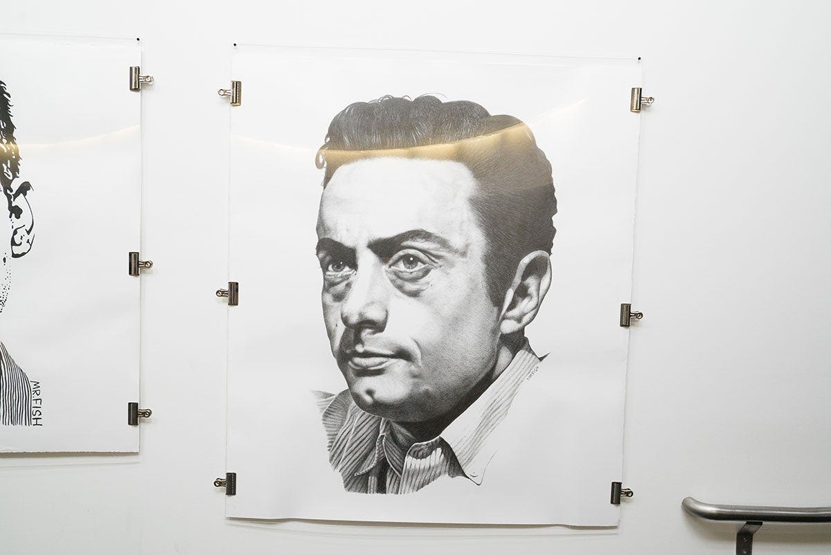 Pencil drawing of comedian Lenny Bruce Pencil drawing of comedian Lenny Bruce