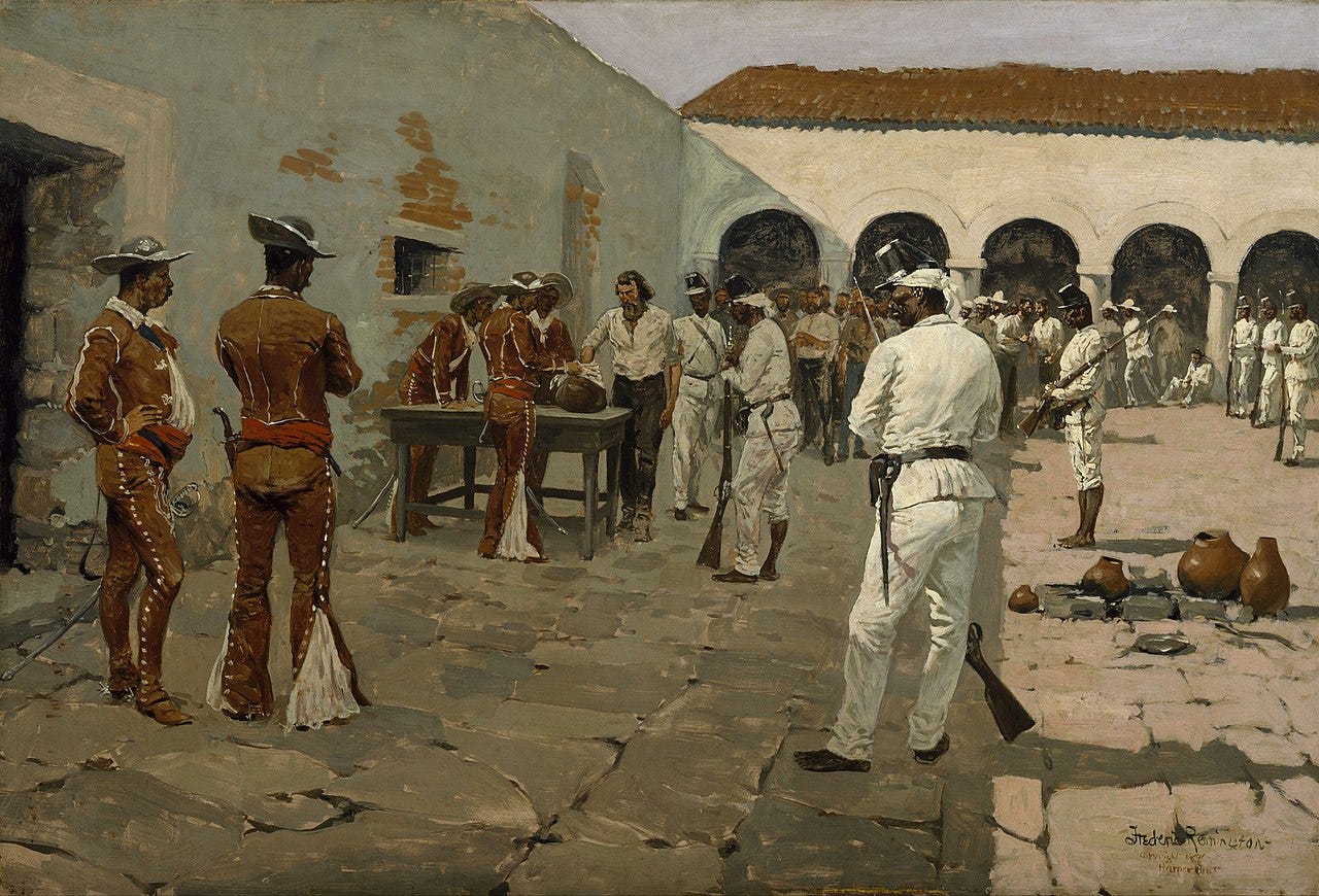 Frederic Remington - The Mier Expedition- The Drawing of the Black Bean - Google Art Project.jpg Frederic Remington - The Mier Expedition- The Drawing of the Black Bean - Google Art Project.jpg