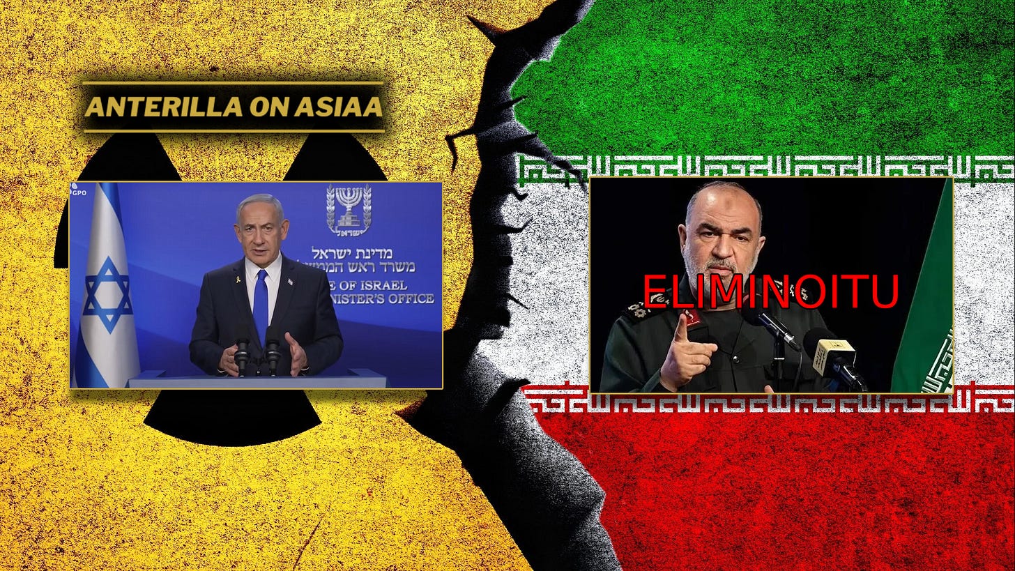 Netanjahun mukaan Iranin ballistinen uhka on kasvussa.  Netanjahun mukaan Iranin ballistinen uhka on kasvussa.