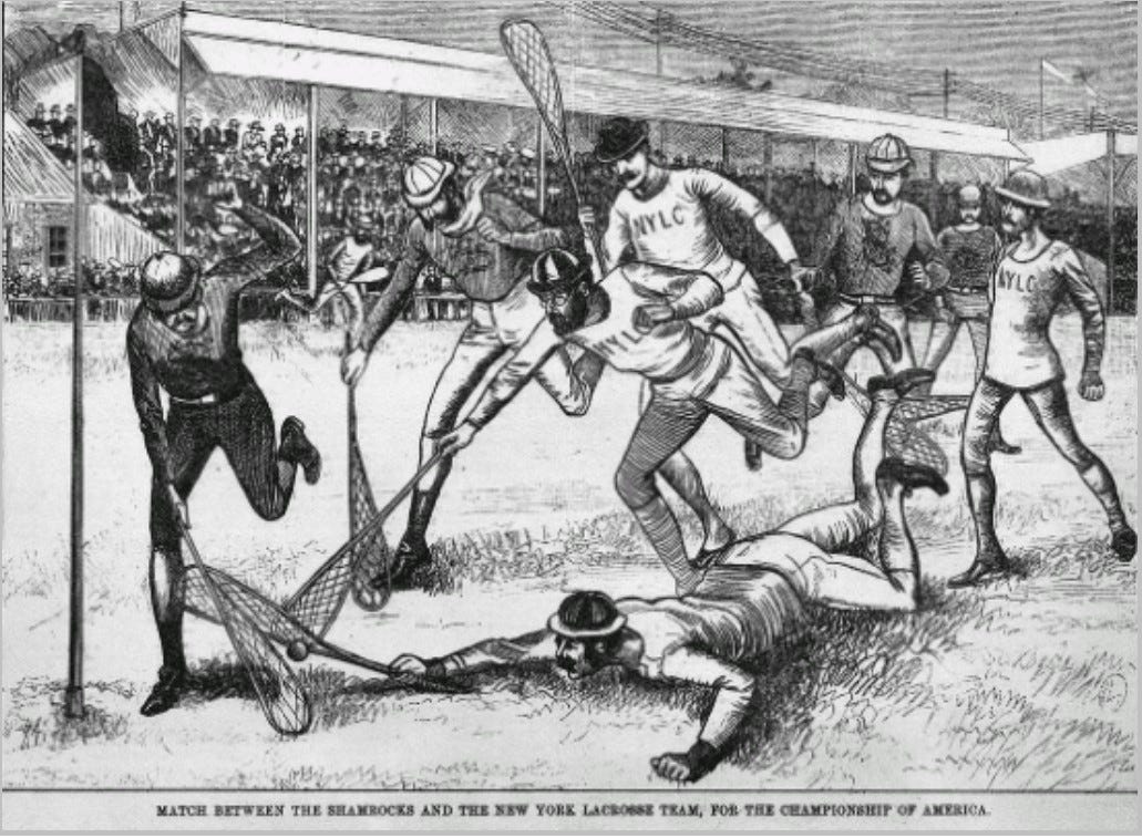 Champion lacrosse match 1881 Canadian Illustrated News