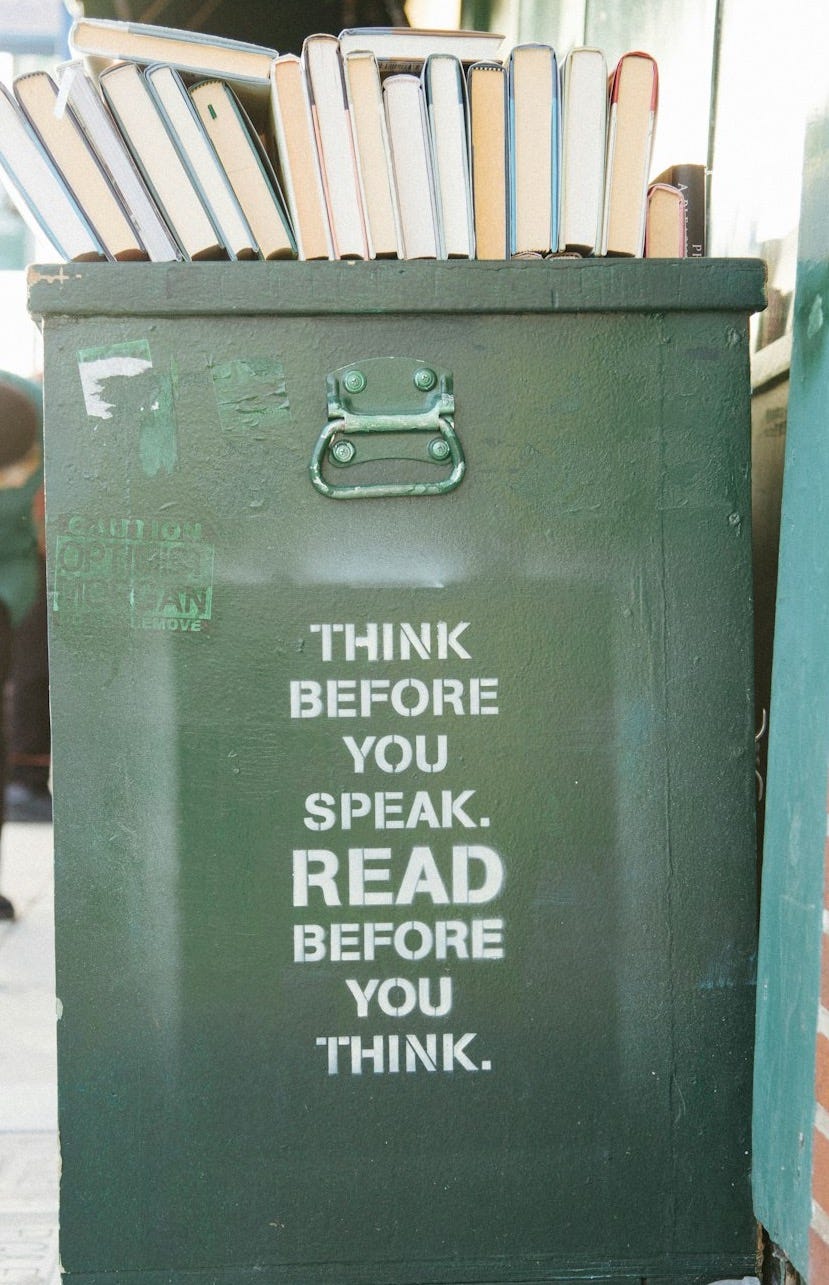 books over green trolley bin books over green trolley bin