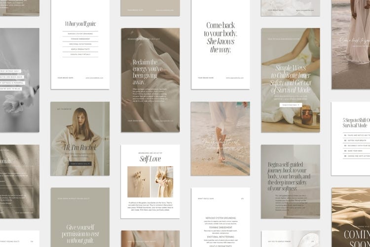 Neutral Aesthetic Instagram Social Media Canva Templates Neutral Aesthetic Instagram Social Media Canva Templates