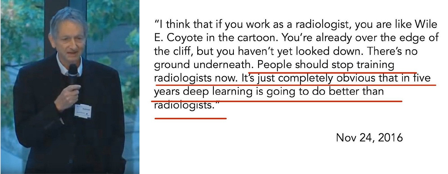 Geoffrey Hinton said radiologists would be replaced by AI by now. Has it  happened? : r/singularity