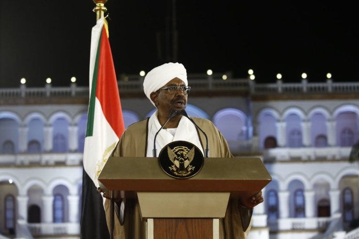 Omar Hassan al-Bashir in February, several months before vacating Sudan’s presidency amid civil protests against his 30-year dictatorship.
Photo Credit: Ashraf Shazly/Agence France-Presse — Getty Images
Omar Hassan al-Bashir in February, several months before vacating Sudan’s presidency amid civil protests against his 30-year dictatorship.
Photo Credit: Ashraf Shazly/Agence France-Presse — Getty Images