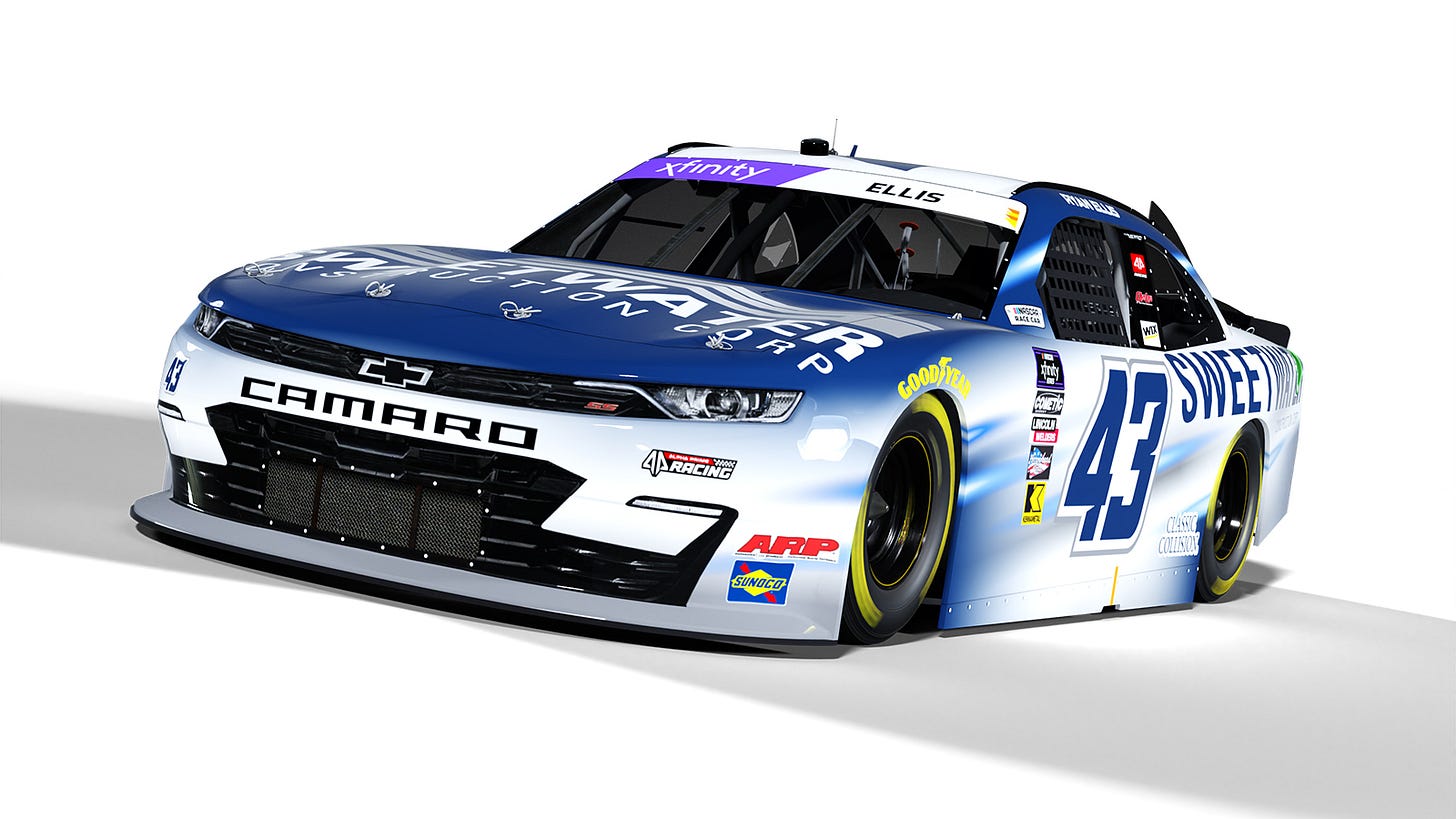Ryan Ellis Sweetwater Construction sponsorship 2024 Pocono Bristol 2025