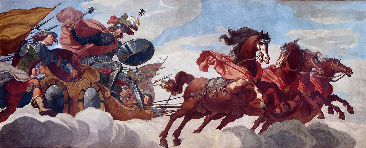 Ist das Männlichkeit? – Albrecht von Wallenstein (1583-1634) in seinem Wallensteinpalais als Kriegsgott Mars; Quelle: Wikimedia