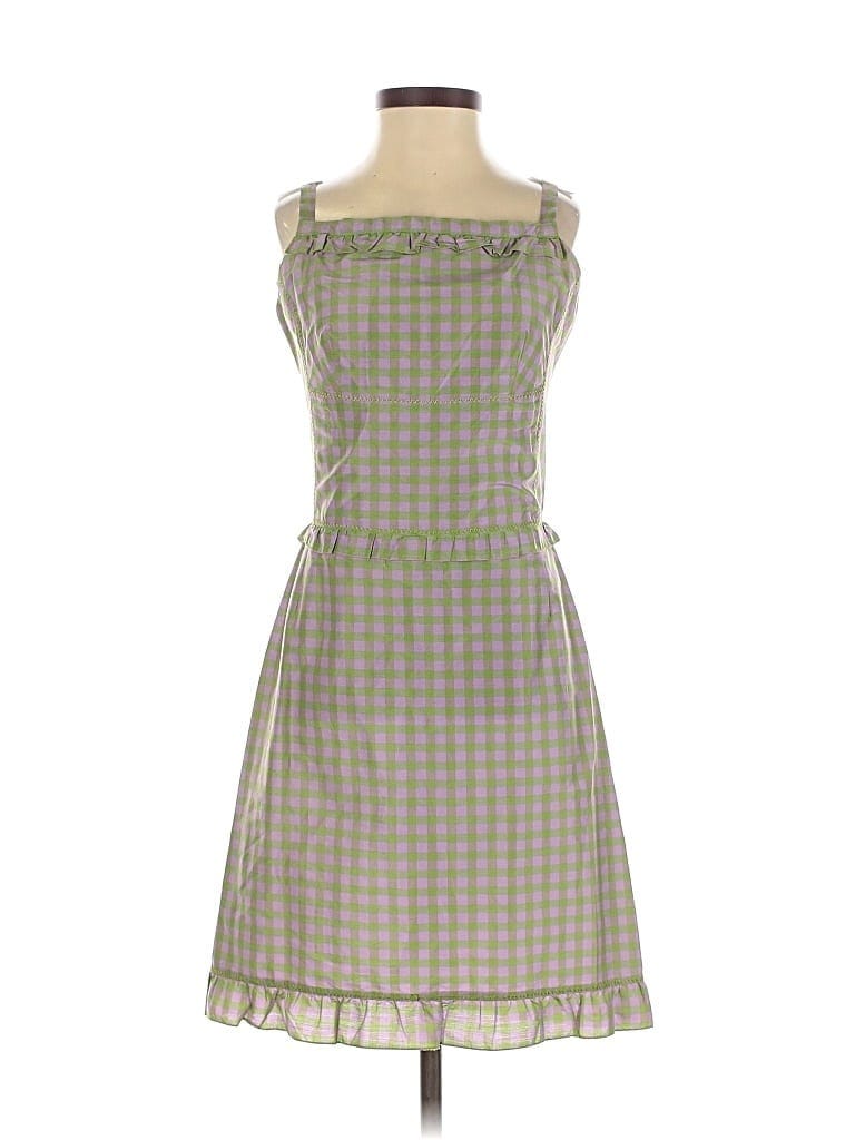 Philosophy di Alberta Ferretti Checkered-gingham Green Casual Dress Size 2 - photo 1 Philosophy di Alberta Ferretti Checkered-gingham Green Casual Dress Size 2 - photo 1