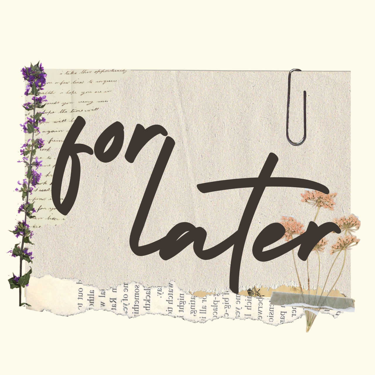 For Later: notes to my future self