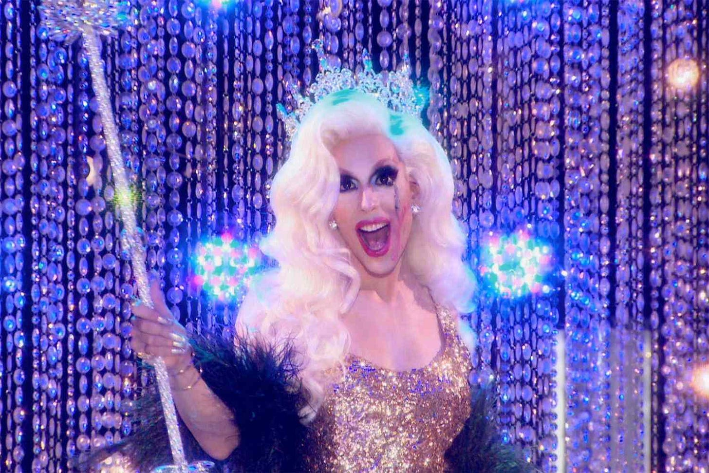 Alaska with her prize crown and sceptre