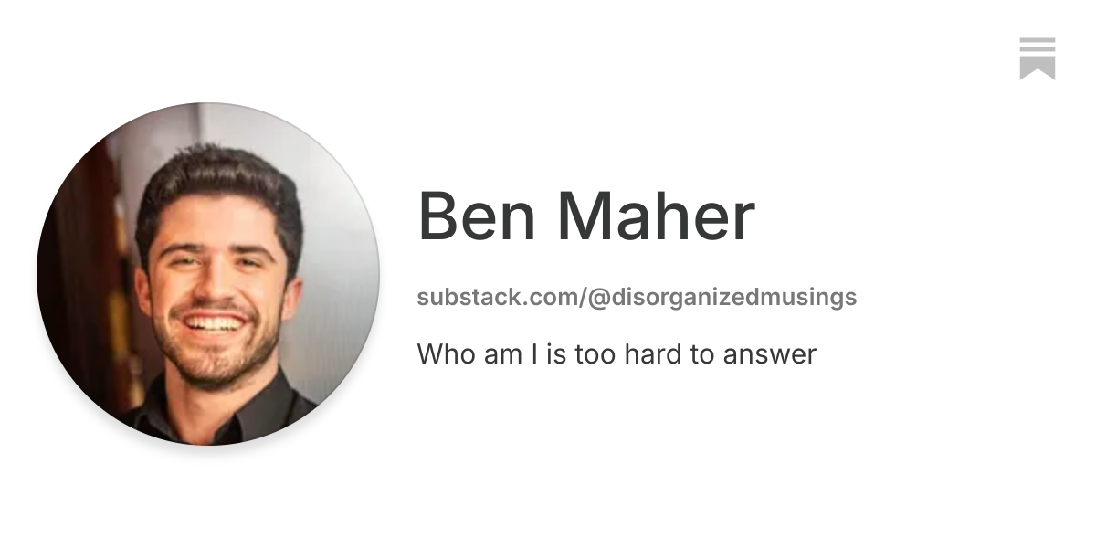 Ben Maher | Substack