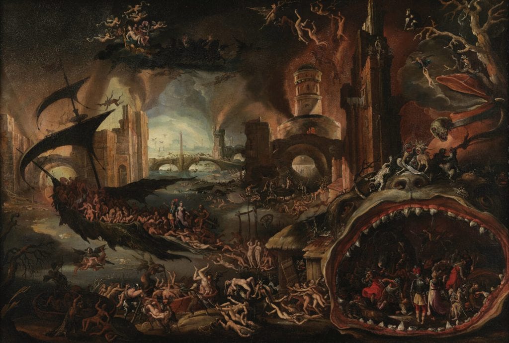 Jacob Isaacsz van Swanenburgh, Aeneas Taken by the Sibyl to the Underworld, 17th century, Musées royaux des Beaux-Arts de Belgique, Brussels, Belgium. Jacob Isaacsz van Swanenburgh, Aeneas Taken by the Sibyl to the Underworld, 17th century, Musées royaux des Beaux-Arts de Belgique, Brussels, Belgium.