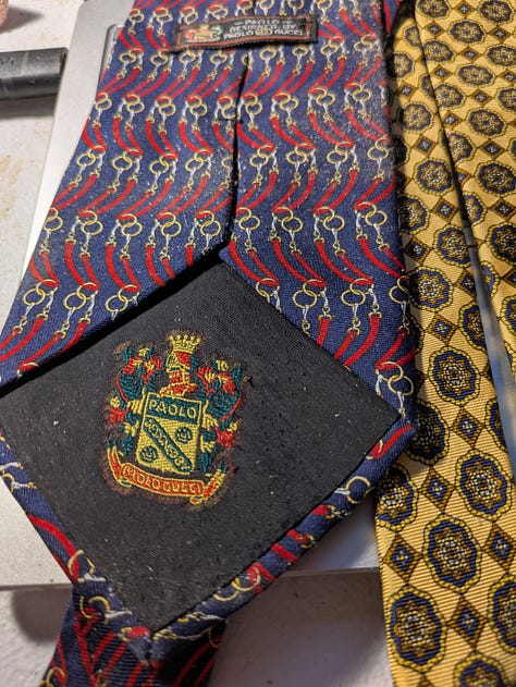 A few old-school Power Ties that I no longer wear.