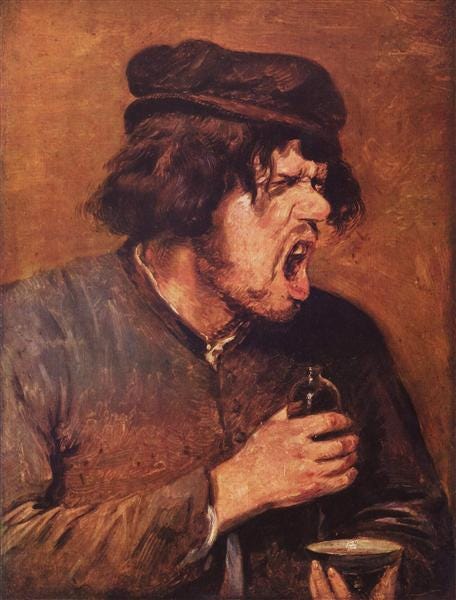 The Bitter Drunk, c.1630 - c.1638 - Adriaen Brouwer