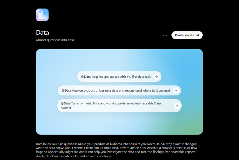 Ficha del plugin Data en ChatGPT Work Ficha del plugin Data en ChatGPT Work