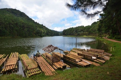 How about some bamboo rafting at Pang Oung? Photo: Mark Ord How about some bamboo rafting at Pang Oung? Photo: Mark Ord
