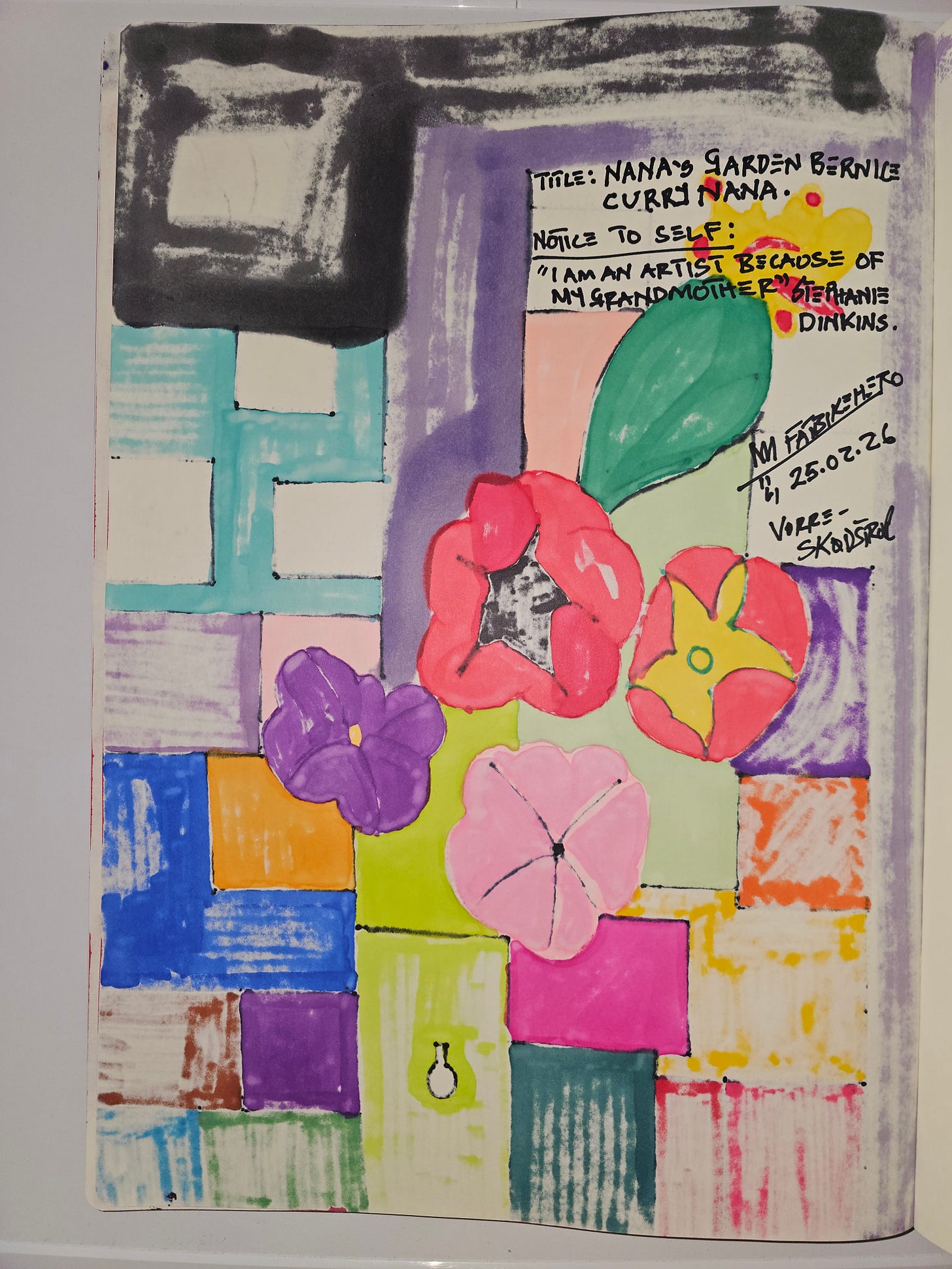 Reverse side of the artwork revealing visible ink bleed and pigment absorption through paper fibers, evidencing deterministic physical trace.