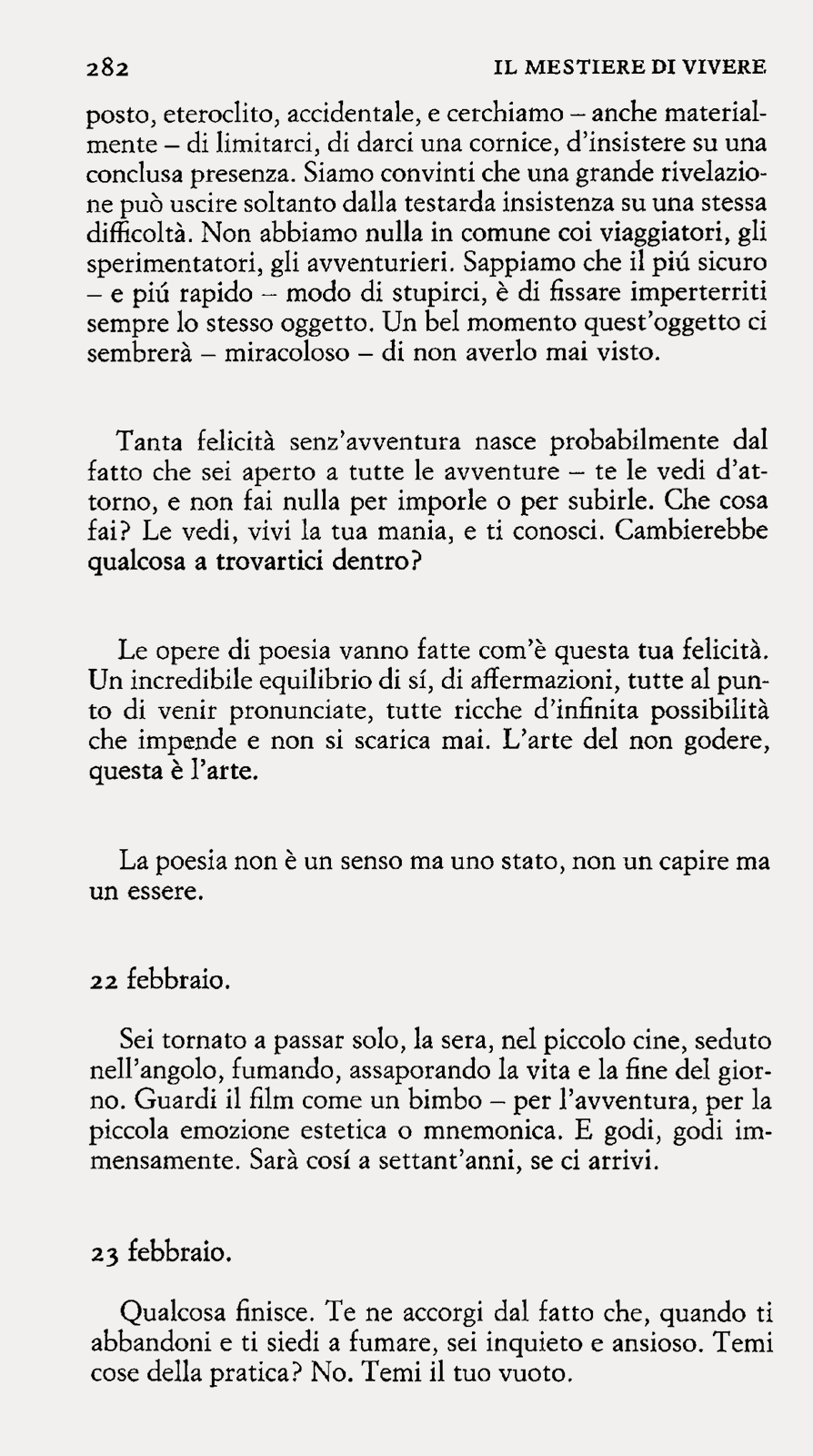 Cesare Pavese, (1952), Febbriaio 1946. 20 febbraio. (Prefazione ai dialoghetti), in Il mestiere di vivere (Diario 1935-1950), «Nuovi Coralli» 59, Einaudi, Torino, 1999, pp. 281-282