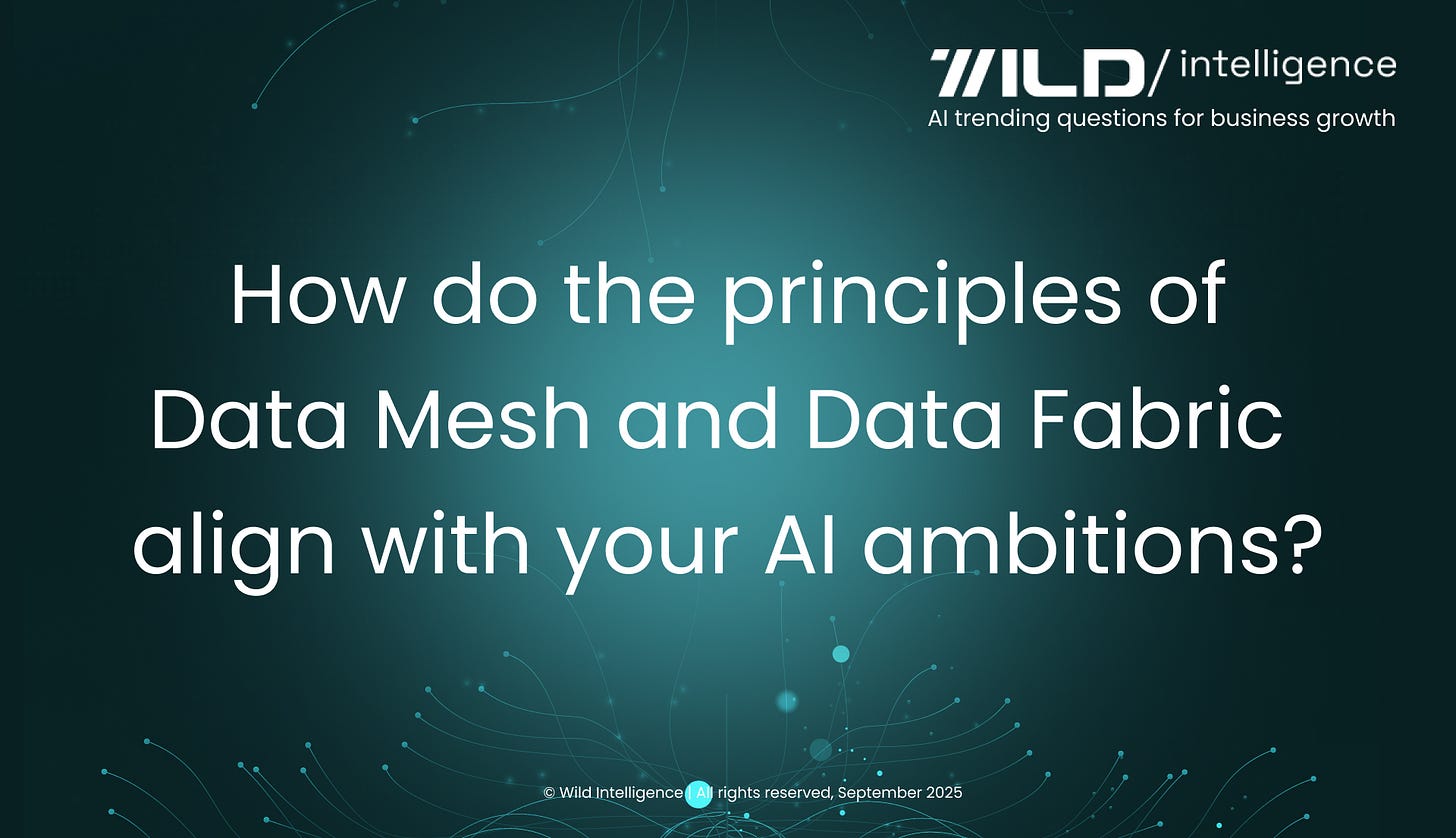 🚨❓Poll: How do the principles of Data Mesh Data Fabric align with your AI ambitions? | The Daily Wild🚨❓Poll: How do the principles of Data Mesh Data Fabric align with your AI ambitions? | The Daily Wild
